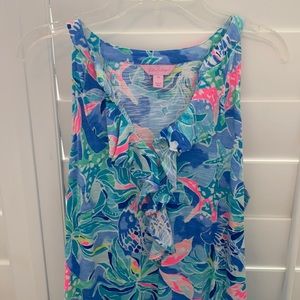 Lilly Pulitzer ruffle neck dress